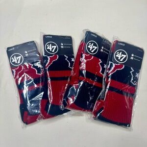 4 Pack of Houston Texans athletic socks
